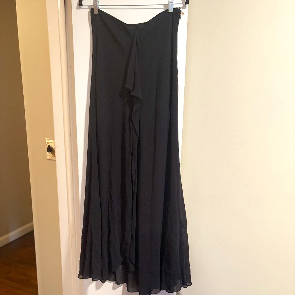 Sherrie Bloom/Peter Noviello - Chetta B Size 10 Black Silk Long skirt